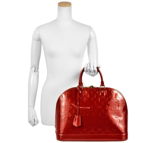 LOUIS VUITTON Red Monogram Alma Bag - Picture 9 of 9